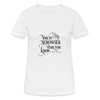 Bible verses Christian Proverbs Poster as a gift - Women's Breathable T-Shirt - white - Front - AI Model Female 172 dark (172cm)