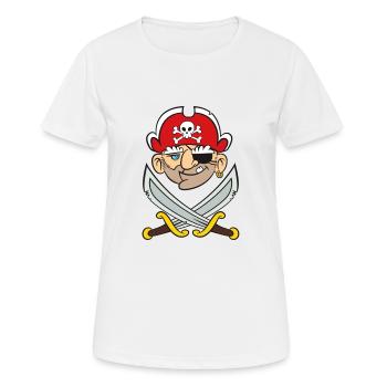 Pirate - T-shirt respirant Femme - blanc - Devant - AI Model Female 172 dark (172cm)