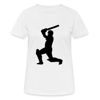 Cricket - Frauen T-Shirt atmungsaktiv - Weiß - Vorne - AI Model Female 172 dark (172cm)