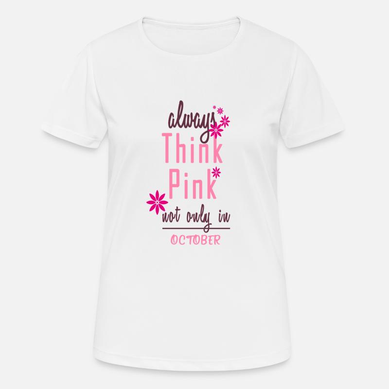 Think Pink - Women's Breathable T-Shirt - white