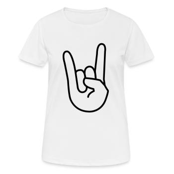 hand - Frauen T-Shirt atmungsaktiv - Weiß - Vorne - AI Model Female 172 dark (172cm)
