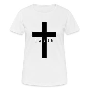 Cross belief gift design - Women's Breathable T-Shirt - white - Front - AI Model Female 172 dark (172cm)