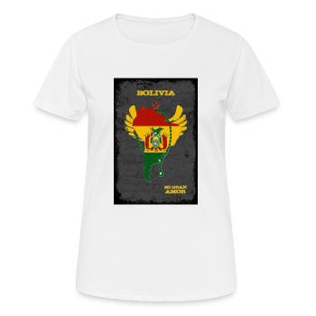 Bolivien - Frauen T-Shirt atmungsaktiv - Weiß - Vorne - AI Model Female 172 dark (172cm)