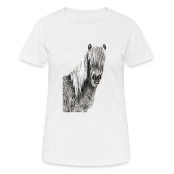 Pferde Pferd Pferdekopf Reiter Pferdesprüche - Frauen T-Shirt atmungsaktiv - Weiß - Vorne - AI Model Female 172 dark (172cm)