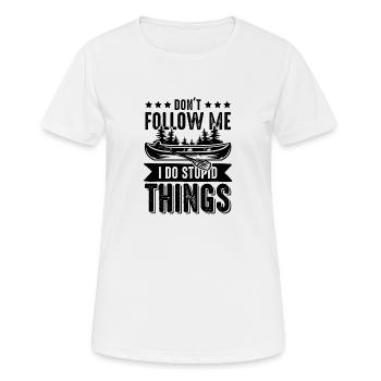 Kanufahren wildnis - Frauen T-Shirt atmungsaktiv - Weiß - Vorne - AI Model Female 172 dark (172cm)