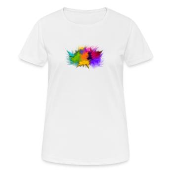 Colour cloud - Women's Breathable T-Shirt - white - Front - AI Model Female 172 dark (172cm)