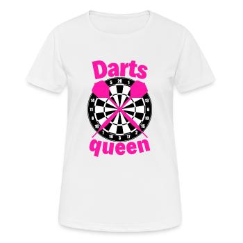 Darts Queen Dart Geschenk für Frauen - Frauen T-Shirt atmungsaktiv - Weiß - Vorne - AI Model Female 172 dark (172cm)
