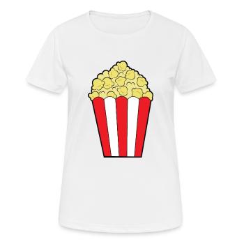 Popcorn - Frauen T-Shirt atmungsaktiv - Weiß - Vorne - AI Model Female 172 dark (172cm)