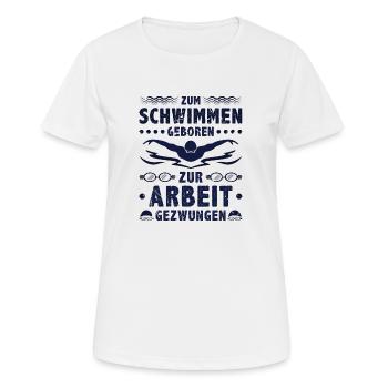 Lustiges Schwimmen - Frauen T-Shirt atmungsaktiv - Weiß - Vorne - AI Model Female 172 dark (172cm)