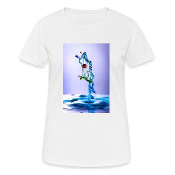 poisson - T-shirt respirant Femme - blanc - Devant - AI Model Female 172 dark (172cm)