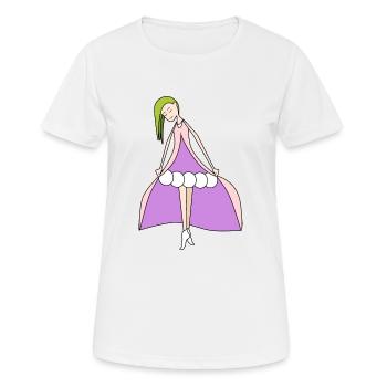 Poupée Fuchsia - T-shirt respirant Femme - blanc - Devant - AI Model Female 172 dark (172cm)