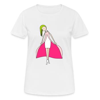 Fuchsie Puppe - Frauen T-Shirt atmungsaktiv - Weiß - Vorne - AI Model Female 172 dark (172cm)