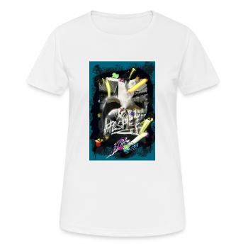 Elsässer Kunststraße22 - Frauen T-Shirt atmungsaktiv - Weiß - Vorne - AI Model Female 172 dark (172cm)