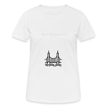 San Francisco Favorite City Coordinates Gift - Women's Breathable T-Shirt - white - Front - AI Model Female 172 dark (172cm)