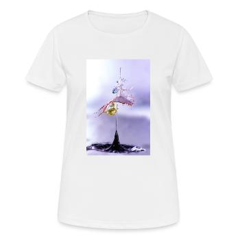 splash 04 - T-shirt respirant Femme - blanc - Devant - AI Model Female 172 dark (172cm)