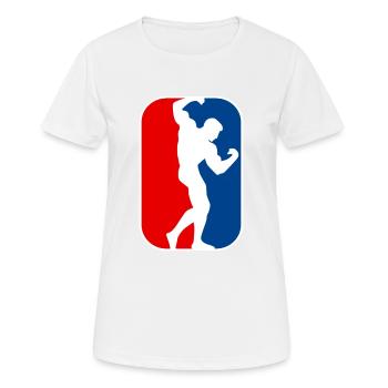 Testosterone Buddies Fitness Bodybuilding Workout - T-shirt respirant Femme - blanc - Devant - AI Model Female 172 dark (172cm)