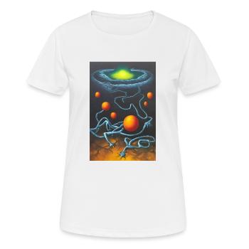 Galaxie de Méduse - T-shirt respirant Femme - blanc - Devant - AI Model Female 172 dark (172cm)