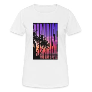 Paradise Tshirt Design - Frauen T-Shirt atmungsaktiv - Weiß - Vorne - AI Model Female 172 dark (172cm)