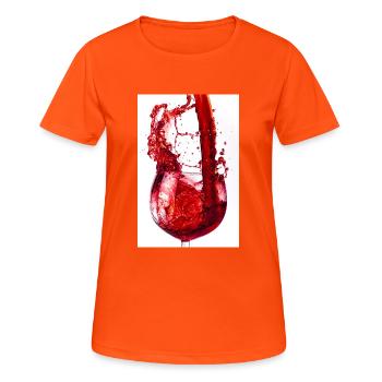 Verre - Red Splash - T-shirt respirant Femme - orange néon - Devant - AI Model Female 172 dark (172cm)