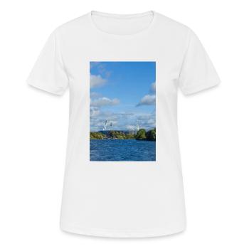 Weserstadion - Frauen T-Shirt atmungsaktiv - Weiß - Vorne - AI Model Female 172 dark (172cm)