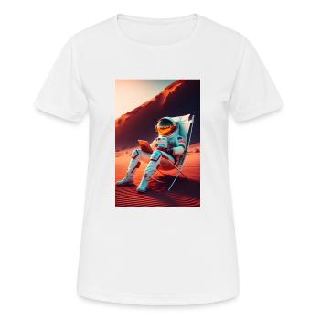 Urlaub auf dem Mars - Frauen T-Shirt atmungsaktiv - Weiß - Vorne - AI Model Female 172 dark (172cm)