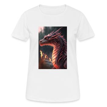 Ein Drache - Frauen T-Shirt atmungsaktiv - Weiß - Vorne - AI Model Female 172 dark (172cm)