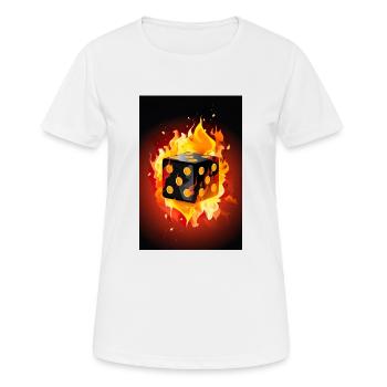 Dice on fire - Women's Breathable T-Shirt - white - Front - AI Model Female 172 dark (172cm)