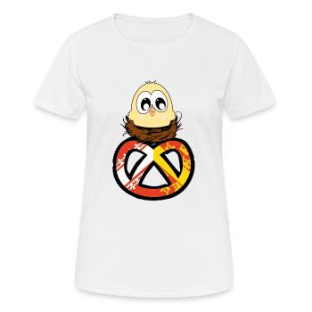 Alsace Poussin - T-shirt respirant Femme - blanc - Devant - AI Model Female 172 dark (172cm)