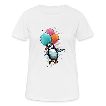 Pingouin volant - T-shirt respirant Femme - blanc - Devant - AI Model Female 172 dark (172cm)