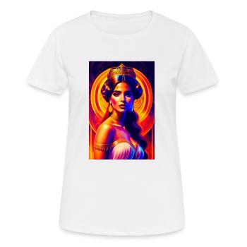 Anitta als Prinzessin im griechischen Jugendstil - Frauen T-Shirt atmungsaktiv - Weiß - Vorne - AI Model Female 172 dark (172cm)