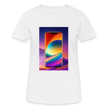 Mein Handy - Frauen T-Shirt atmungsaktiv - Weiß - Vorne - AI Model Female 172 dark (172cm)