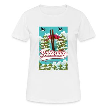 Affiche de ski Butternut massachusetts - T-shirt respirant Femme - blanc - Devant - AI Model Female 172 dark (172cm)