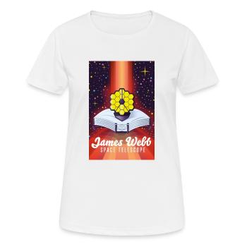 Télescope spatial James Webb - T-shirt respirant Femme - blanc - Devant - AI Model Female 172 dark (172cm)
