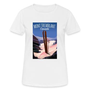 Mont Tremblant Kanada Ski - Frauen T-Shirt atmungsaktiv - Weiß - Vorne - AI Model Female 172 dark (172cm)