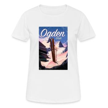 Ogden Utah Ski Poster - Frauen T-Shirt atmungsaktiv - Weiß - Vorne - AI Model Female 172 dark (172cm)