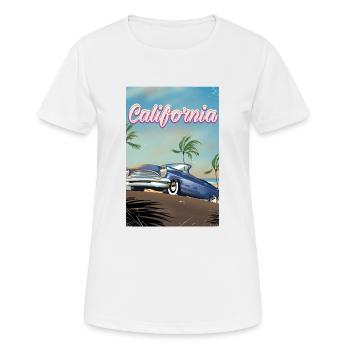California vintage car travel poster - Women's Breathable T-Shirt - white - Front - AI Model Female 172 dark (172cm)