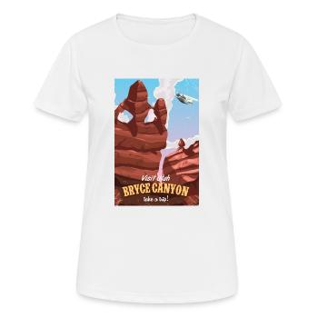 Bryce Canyon Utah Reiseplakat - Frauen T-Shirt atmungsaktiv - Weiß - Vorne - AI Model Female 172 dark (172cm)