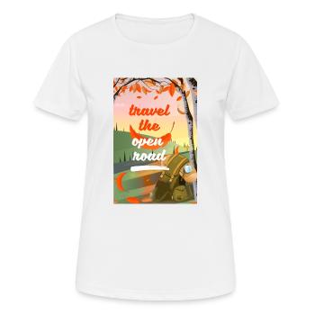 Travel The Open Road - Women's Breathable T-Shirt - white - Front - AI Model Female 172 dark (172cm)