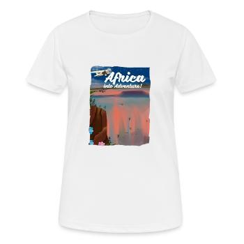 African into adventure - Women's Breathable T-Shirt - white - Front - AI Model Female 172 dark (172cm)
