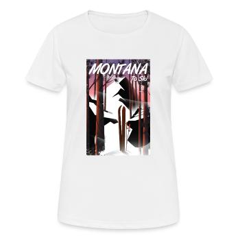 Montana Pour skier - T-shirt respirant Femme - blanc - Devant - AI Model Female 172 dark (172cm)