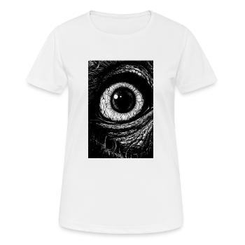 Das Auge des Grauens - Frauen T-Shirt atmungsaktiv - Weiß - Vorne - AI Model Female 172 dark (172cm)