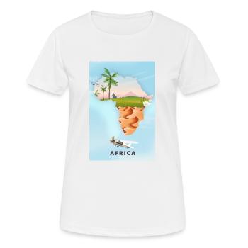 Map Of Africa - Women's Breathable T-Shirt - white - Front - AI Model Female 172 dark (172cm)