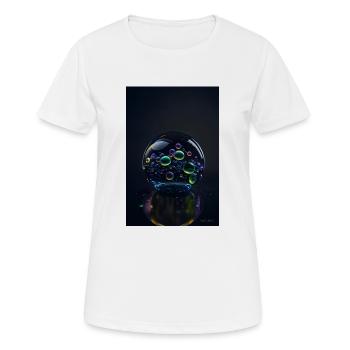 Blasen in einer Blase regenbogen 1 - Frauen T-Shirt atmungsaktiv - Weiß - Vorne - AI Model Female 172 dark (172cm)