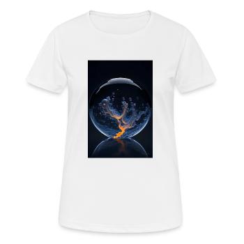 Wolken in einer Blase feuer 2 - Frauen T-Shirt atmungsaktiv - Weiß - Vorne - AI Model Female 172 dark (172cm)