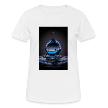 Gouttes bleues 3 - T-shirt respirant Femme - blanc - Devant - AI Model Female 172 dark (172cm)