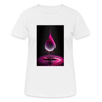 Gouttes magenta 4 - T-shirt respirant Femme - blanc - Devant - AI Model Female 172 dark (172cm)