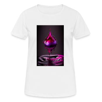 Drops magenta 2 - Women's Breathable T-Shirt - white - Front - AI Model Female 172 dark (172cm)