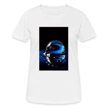 Gouttes bleues 7 - T-shirt respirant Femme - blanc - Devant - AI Model Female 172 dark (172cm)