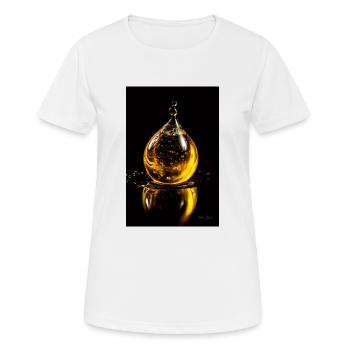Gouttes jaunes 6 - T-shirt respirant Femme - blanc - Devant - AI Model Female 172 dark (172cm)