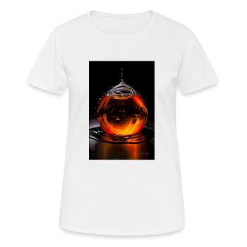 Gouttes orange 6 - T-shirt respirant Femme - blanc - Devant - AI Model Female 172 dark (172cm)